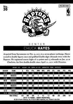 2014-15 Hoops #30 Chuck Hayes Back