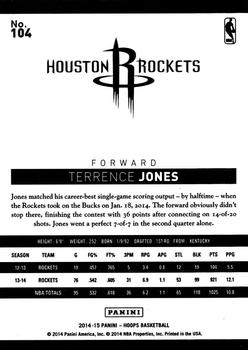 2014-15 Hoops #104 Terrence Jones Back