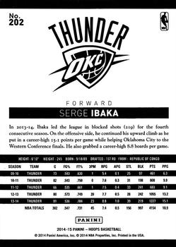 2014-15 Hoops #202 Serge Ibaka Back