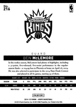 2014-15 Hoops #216 Ben McLemore Back
