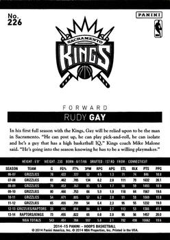 2014-15 Hoops #226 Rudy Gay Back