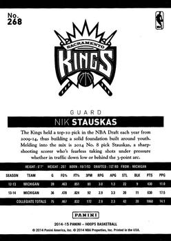 2014-15 Hoops #268 Nik Stauskas Back