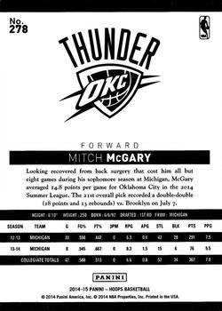 2014-15 Hoops #278 Mitch McGary Back