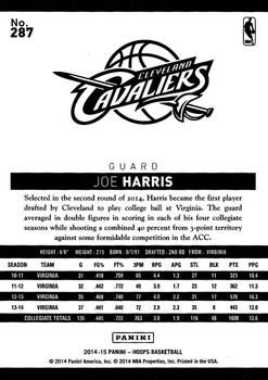 2014-15 Hoops #287 Joe Harris Back