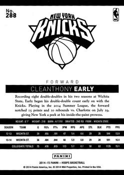 2014-15 Hoops #288 Cleanthony Early Back
