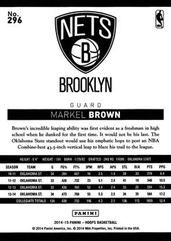 2014-15 Hoops #296 Markel Brown Back
