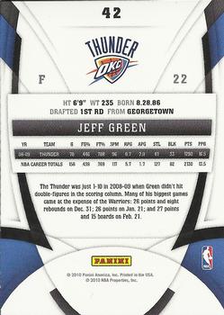2009-10 Panini Certified #42 Jeff Green Back