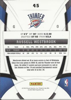 2009-10 Panini Certified #45 Russell Westbrook Back