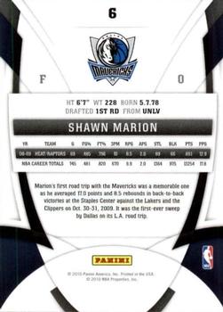 2009-10 Panini Certified #6 Shawn Marion Back