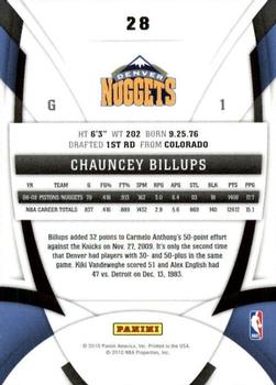 2009-10 Panini Certified #28 Chauncey Billups Back