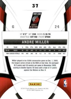 2009-10 Panini Certified #37 Andre Miller Back