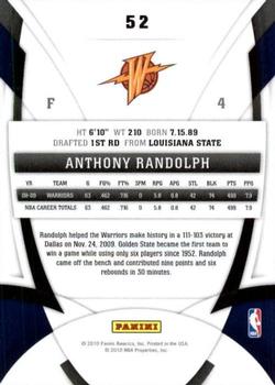 2009-10 Panini Certified #52 Anthony Randolph Back