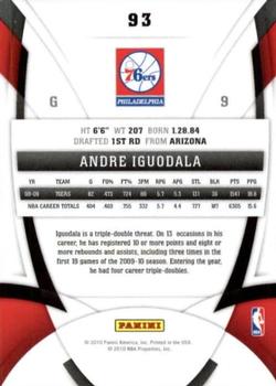 2009-10 Panini Certified #93 Andre Iguodala Back