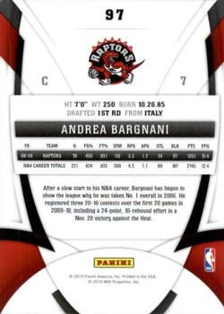2009-10 Panini Certified #97 Andrea Bargnani Back