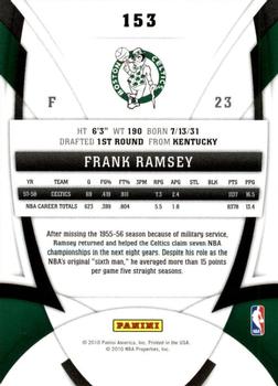 2009-10 Panini Certified #153 Frank Ramsey Back