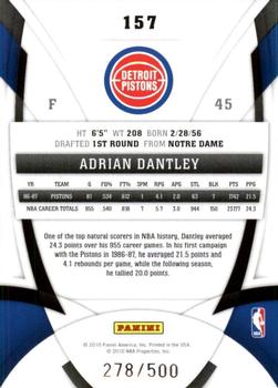 2009-10 Panini Certified #157 Adrian Dantley Back