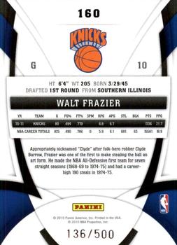 2009-10 Panini Certified #160 Walt Frazier Back