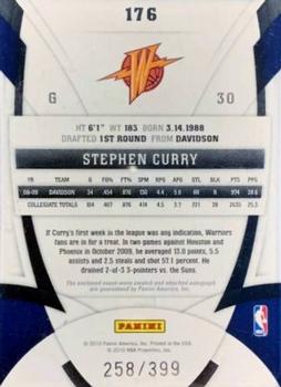 2009-10 Panini Certified #176 Stephen Curry Back