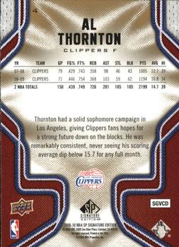 2009-10 SP Signature Edition #4 Al Thornton Back