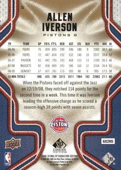 2009-10 SP Signature Edition #5 Allen Iverson Back