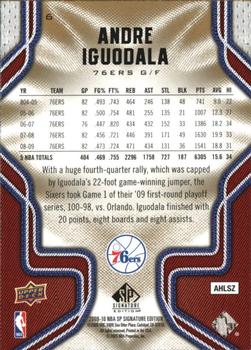 2009-10 SP Signature Edition #6 Andre Iguodala Back