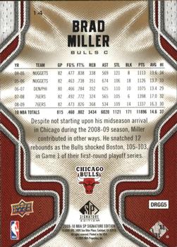 2009-10 SP Signature Edition #14 Brad Miller Back