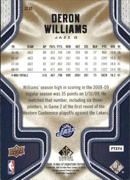 2009-10 SP Signature Edition #28 Deron Williams Back