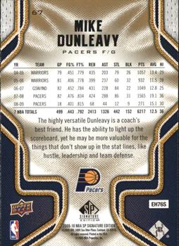 2009-10 SP Signature Edition #67 Mike Dunleavy Jr. Back