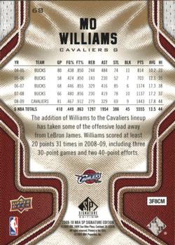 2009-10 SP Signature Edition #68 Mo Williams Back