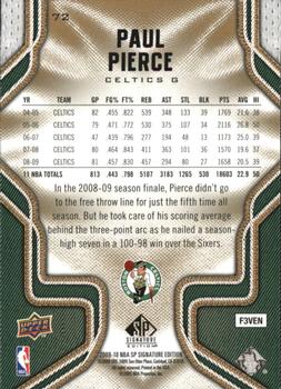 2009-10 SP Signature Edition #72 Paul Pierce Back