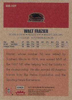 2011-12 Fleer Retro - 1986-87 #86-WF Walt Frazier Back