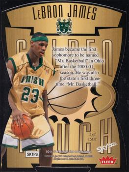 2011-12 Fleer Retro - Golden Touch #2 LeBron James Back