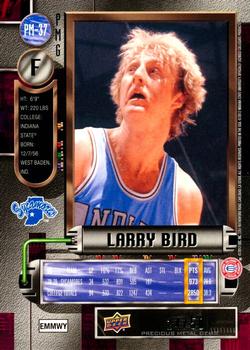 2011-12 Fleer Retro - Precious Metal Gems Blue #PM-37 Larry Bird Back