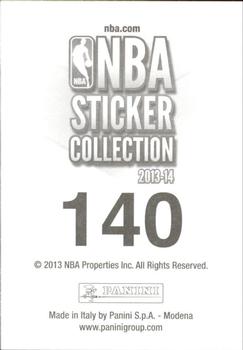 2013-14 Panini Stickers #140 Andrew Nicholson Back