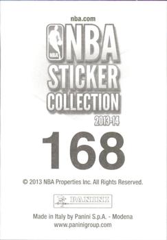 2013-14 Panini Stickers #168 Donatas Motiejunas Back