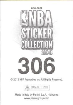 2013-14 Panini Stickers #306 Dwight Howard Back