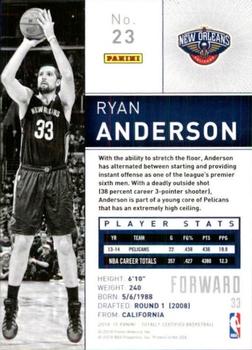2014-15 Panini Totally Certified #23 Ryan Anderson Back