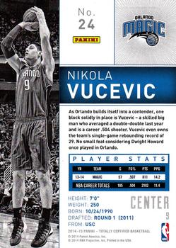 2014-15 Panini Totally Certified #24 Nikola Vucevic Back