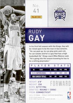 2014-15 Panini Totally Certified #41 Rudy Gay Back