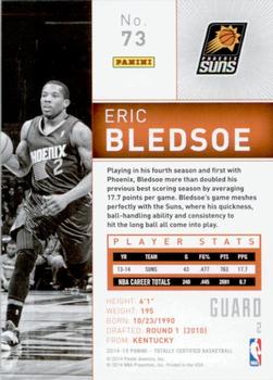 2014-15 Panini Totally Certified #73 Eric Bledsoe Back