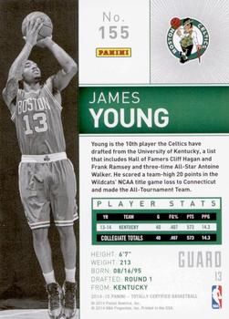 2014-15 Panini Totally Certified #155 James Young Back