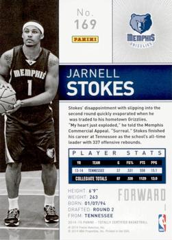 2014-15 Panini Totally Certified #169 Jarnell Stokes Back
