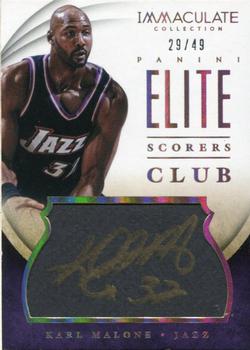 2013-14 Panini Immaculate Collection - Elite Scorers Club Signatures #11 Karl Malone Front