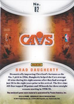 2013-14 Panini Immaculate Collection - Immaculate Standard Materials #82 Brad Daugherty Back