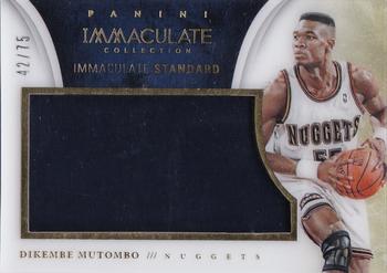 2013-14 Panini Immaculate Collection - Immaculate Standard Materials #10 Dikembe Mutombo Front