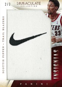 2013-14 Panini Immaculate Collection - Insignias #37 Scottie Pippen Front