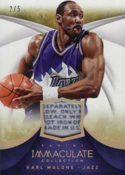 2013-14 Panini Immaculate Collection - Jersey Tags #12 Karl Malone Front