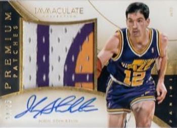 2013-14 Panini Immaculate Collection - Premium Autograph Patches #48 John Stockton Front