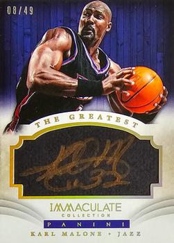 2013-14 Panini Immaculate Collection - The Greatest Autographs #3 Karl Malone Front