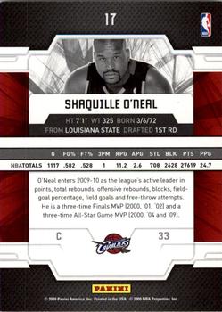 2009-10 Donruss Elite - Retail #17 Shaquille O'Neal Back